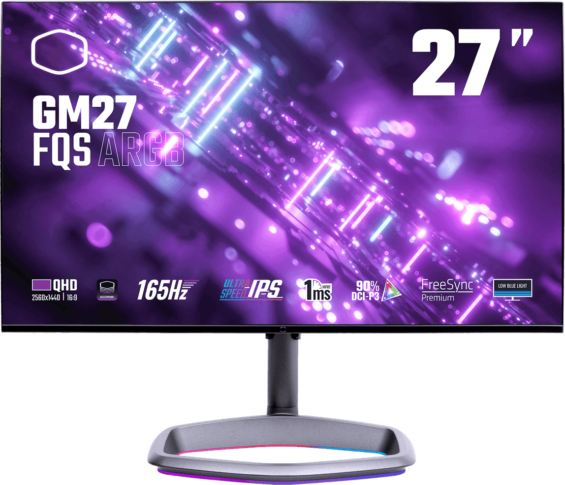 Refurbished Cooler Master GM27-FQS ARGB Zwart Gaming Monitor Refurbished Cooler Master GM27-FQS ARGB Zwart Gaming Monitor
